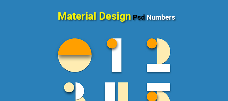 Material Design Psd Numbers